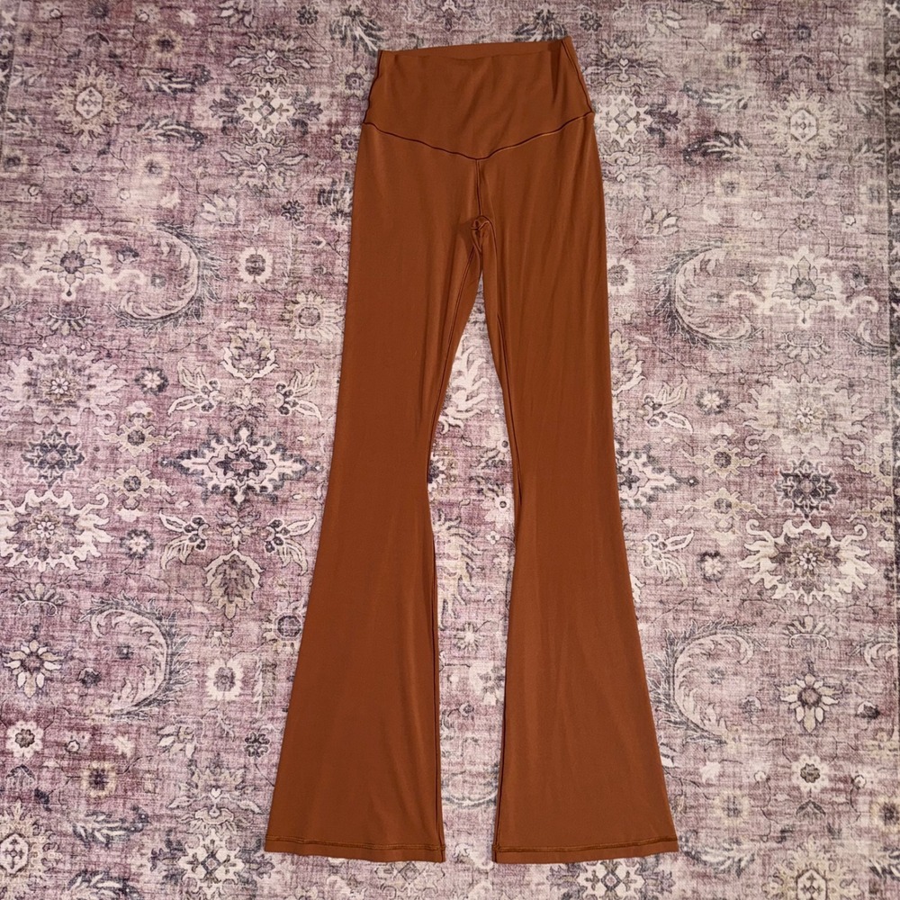 Aerie OFFLINE Real Me Xtra High Rise Flare Leggings Rust Brown Medium